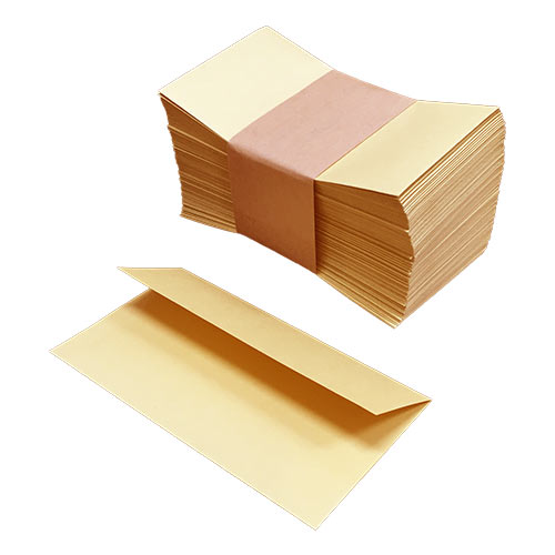 NO.SF2 小さな封筒（白茶色）弊社の二つ折りサンクスカードが入ります♪【100枚】