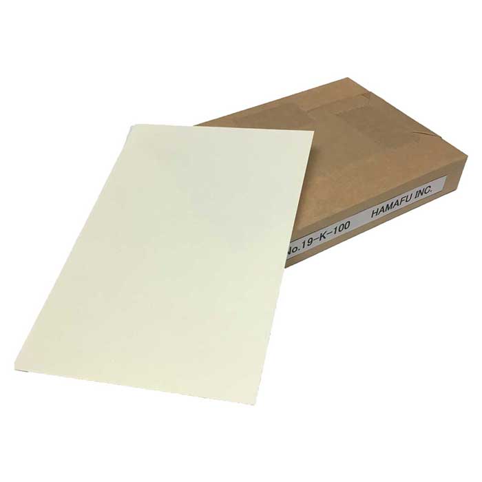 No.19K-100 表面加工両面無地ハガキ ボス絹（100mm X 148mm) 130kg【100枚】