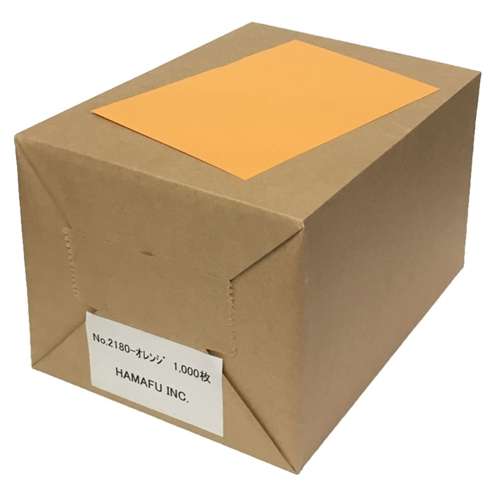オレンジ色の両面無地ハガキの厚手版です！ -------------------- 小分けにしたものもございます。 1,000枚よりも割高にはなりますが、少量でよろしい方はご利用下さい。 100枚入り -------------------- 紀州色上質紙【超厚口】（国産上質紙180kg相当）を使用しています。 郵便局のハガキより少々厚くなります。 ■サイズ：100mm x 148mm 日本のハガキサイズです。 ☆画面の色と実際の色は、ディスプレイを見る角度等で若干変わりますのでご理解ください。 ■紙の厚さについて 「国産上質紙」の厚さは下記の表のとおりです。 55kgの紙は「コピ−」用紙の厚さ、180kgの紙は官製はがきよりやや厚くなります。 ちなみに、郵便局のハガキは、0.20〜0.22mmで、135kgと180kgの中間に位置します。 残念ながら国産上質紙にはこの企画はありません。 四六判にて→ 上質紙55kg 上質紙70kg 上質紙90kg 上質紙110kg 上質紙135kg 上質紙180kg 厚さ 0.08mm 0.09mm 0.11mm 0.15mm 0.18mm 0.25mm 重さ 64g/平米 81.4g/平米 104.7g/平米 127.9g/平米 157g/平米 209.5g/平米 ■四六判とは業界用語で、788mm×1091mm大きさの紙1000枚の重さが何キログラムあるかを示します。 （重くなるほど紙の厚さは増します。） カラーハガキに使用している「紀州色上質」の厚さは下記のとおりです。 上の「国産上質紙」の厚さを参考にご覧下さい。 *尚、このカラーハガキは、【超厚口】を使用しております。 中厚口 厚口 特厚口 最厚口 超厚口 上質紙 70kg相当 上質紙 90kg相当 上質紙 110kg相当 上質紙 135kg相当 上質紙 180kg相当 画面の色と実際の色は、ディスプレイを見る角度等で若干変わりますのでご理解ください。