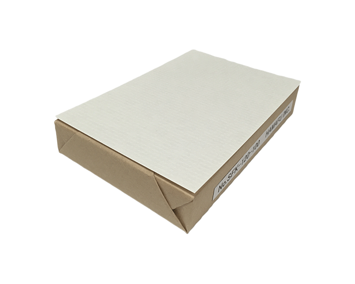 No.SFK-120-100 表面加工両面無地ハガキ 新フェルトン　120kg(100X148) 【100枚】