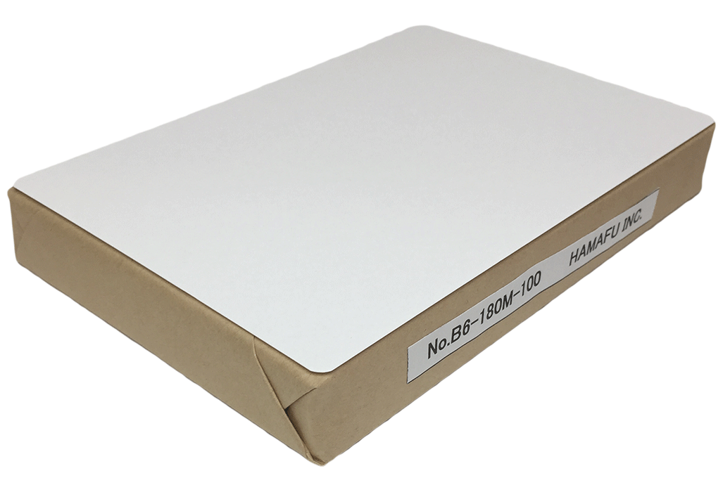 NO.B6180M-100 B6・フラッシュカード【角丸】(128mmx182mm) 国産上質180kg 【100枚】
