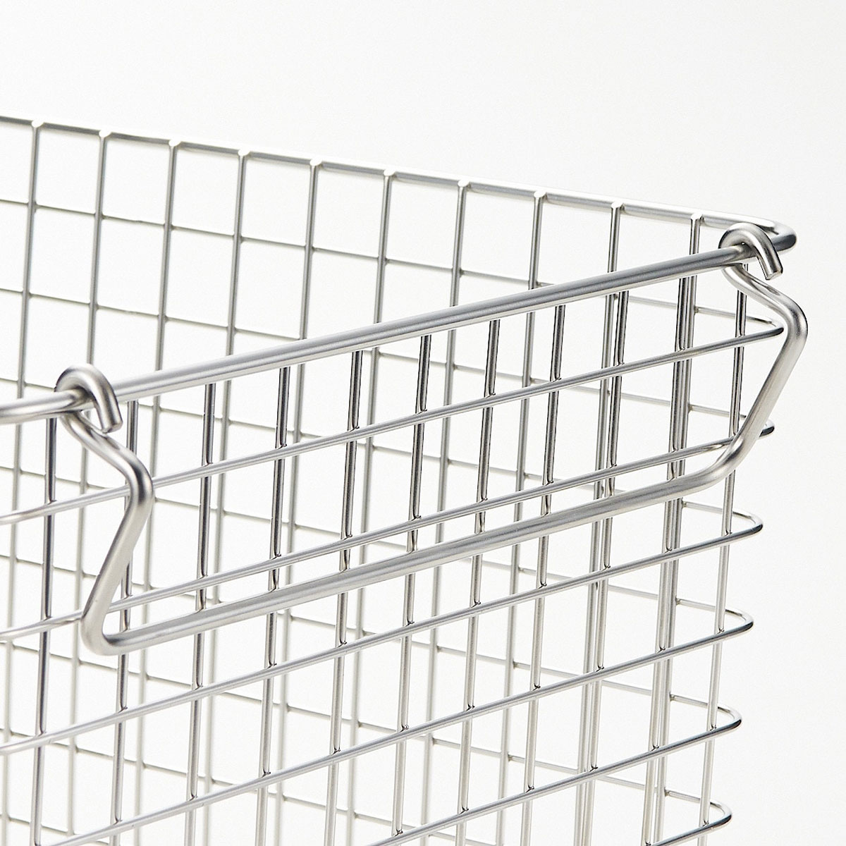 ステンレスワイヤーバスケット4 約幅37×奥行26×高さ18cm