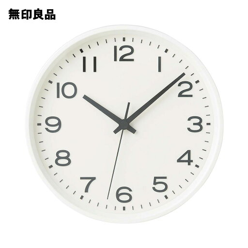 無印良品のアナログ時計・大　ホワイト 型番：MJ－ACLW2(インテリア雑貨)