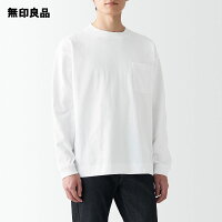 【無印良品 公式】太番手天竺編みポケット付長袖Tシャツ (紳士)