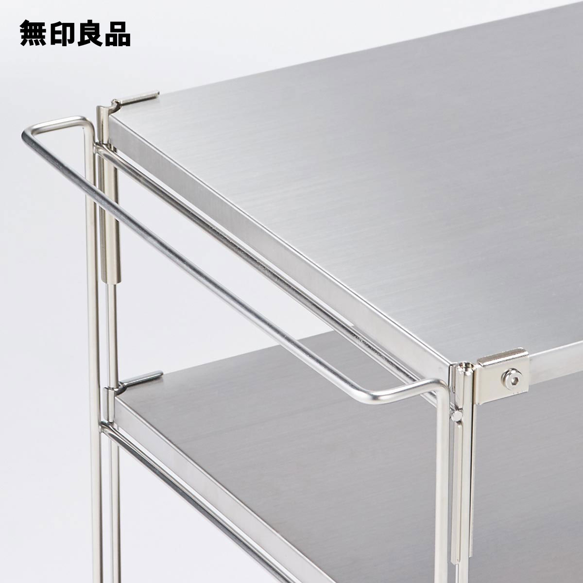 ステンレスユニットシェルフワゴンセット 幅64．5×奥行41×高さ70．5cm