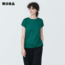 【無印良品 公式】婦人 天竺編みクルーネックフレンチスリーブTシャツ