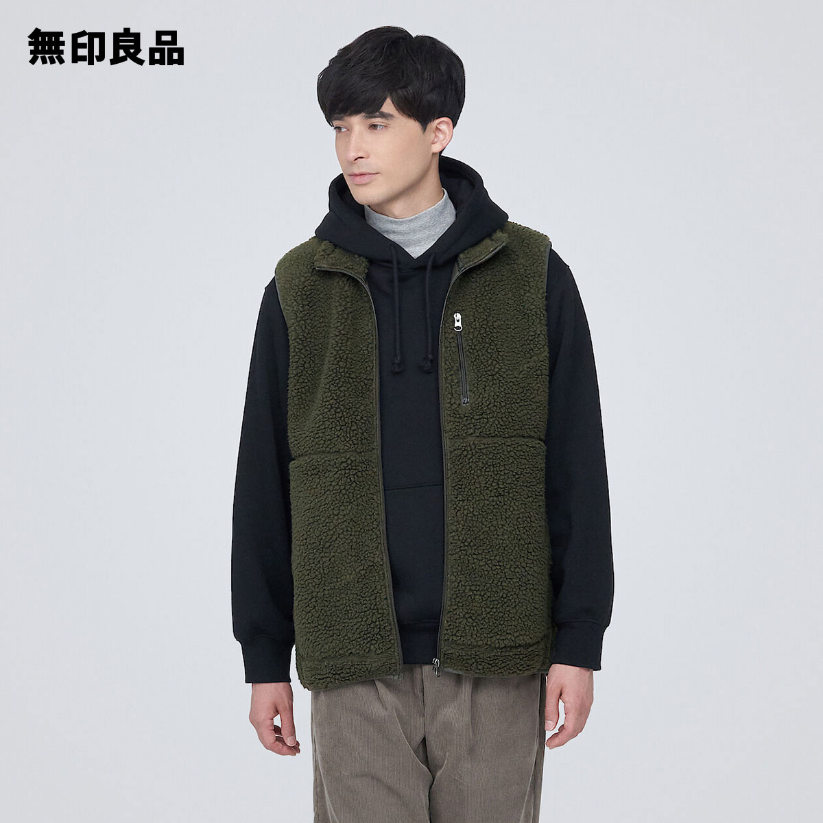 【無印良品 公式】ボアフリースベスト（紳士）のサムネイル