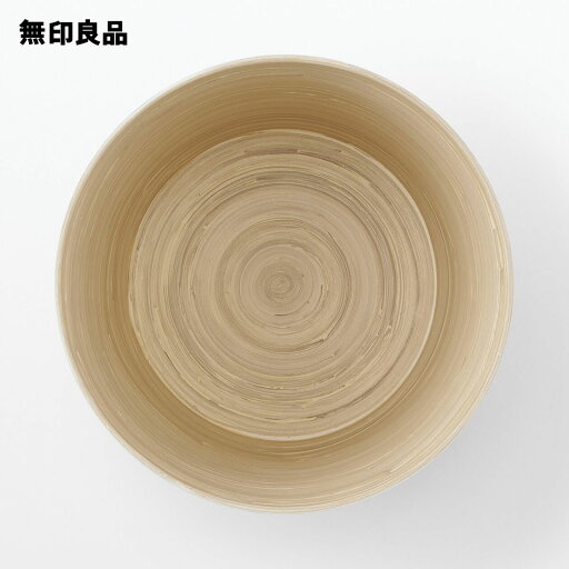 竹 ごみ箱 大 白・約直径27×高さ27cm