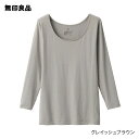 【無印良品 公式】あったか綿 Uネック八分袖Tシャツ（婦人） 3