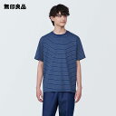 【無印良品 公式】紳士 天竺編みクルーネック半袖Tシャツ（ボーダー） 1