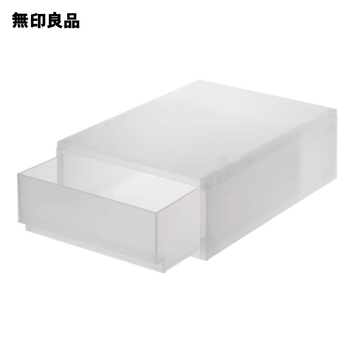 ポリプロピレン　小物収納ケース　中・約幅26×奥行37×高さ12cm