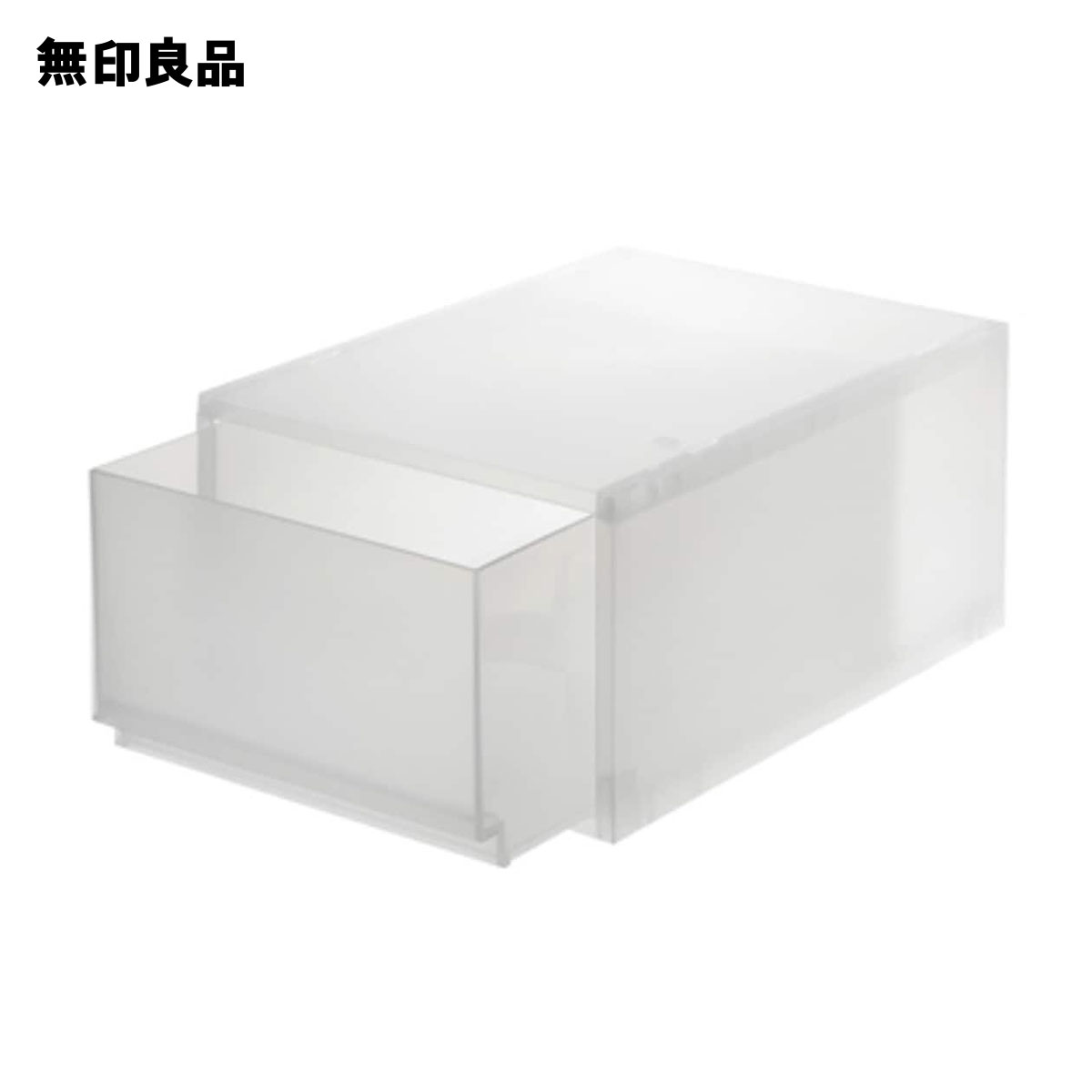 ポリプロピレン　小物収納ケース　大・約幅26×奥行37×高17．5cm