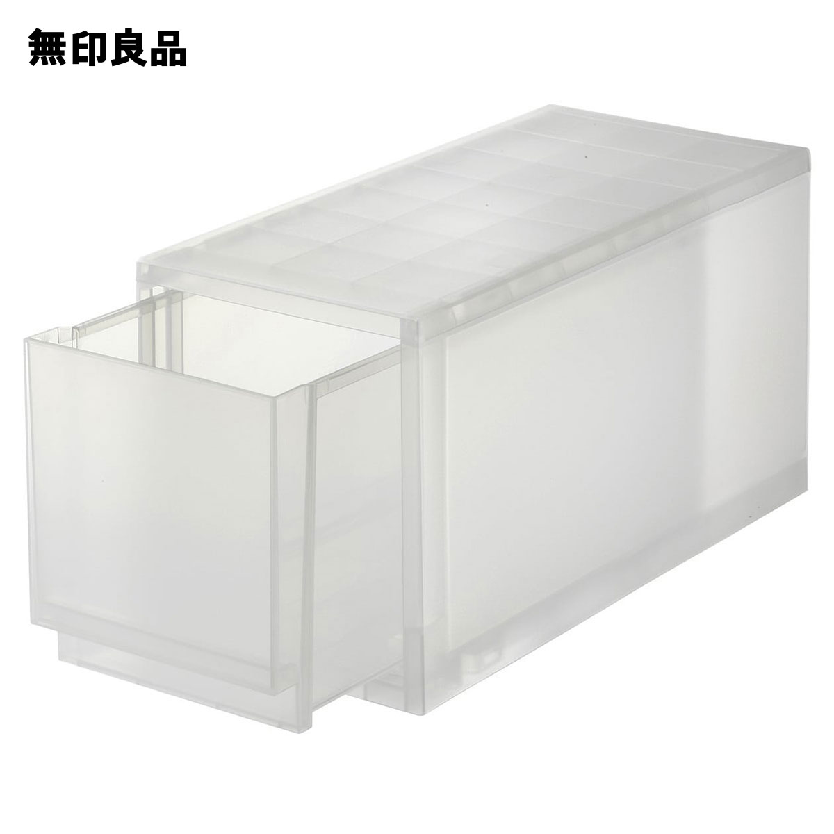 ポリプロピレン　収納ストッカー　追加用　中・約幅18×奥行40×高さ21cm　収納ボックス
