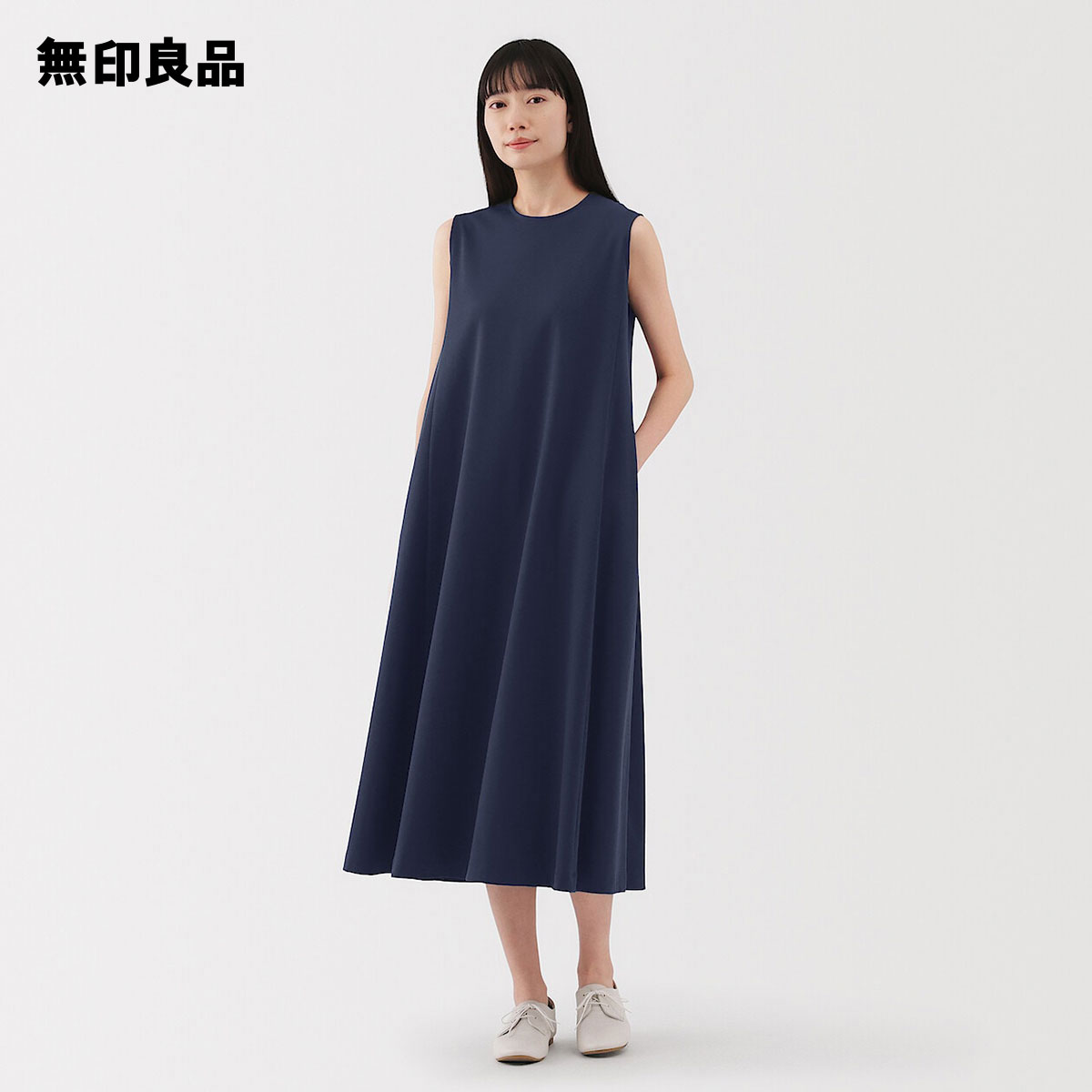 【無印良品 公式】婦人　涼感UVカットノースリーブワンピースのサムネイル