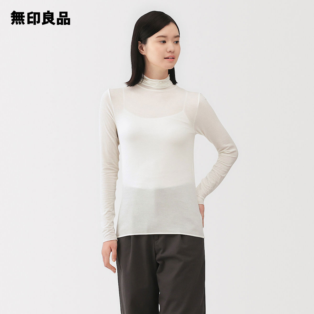 婦人　シアータートルネック長袖Tシャツ【無印良品 公式】のサムネイル