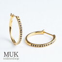 【最大600円OFFクーポン】ピアス フープ フープピアス 厚金メッキ MADE IN JAPAN 日本製 20mm black cubic hoop sv925 pierce cucia シンプル ゴールド muk プレゼント ギフト