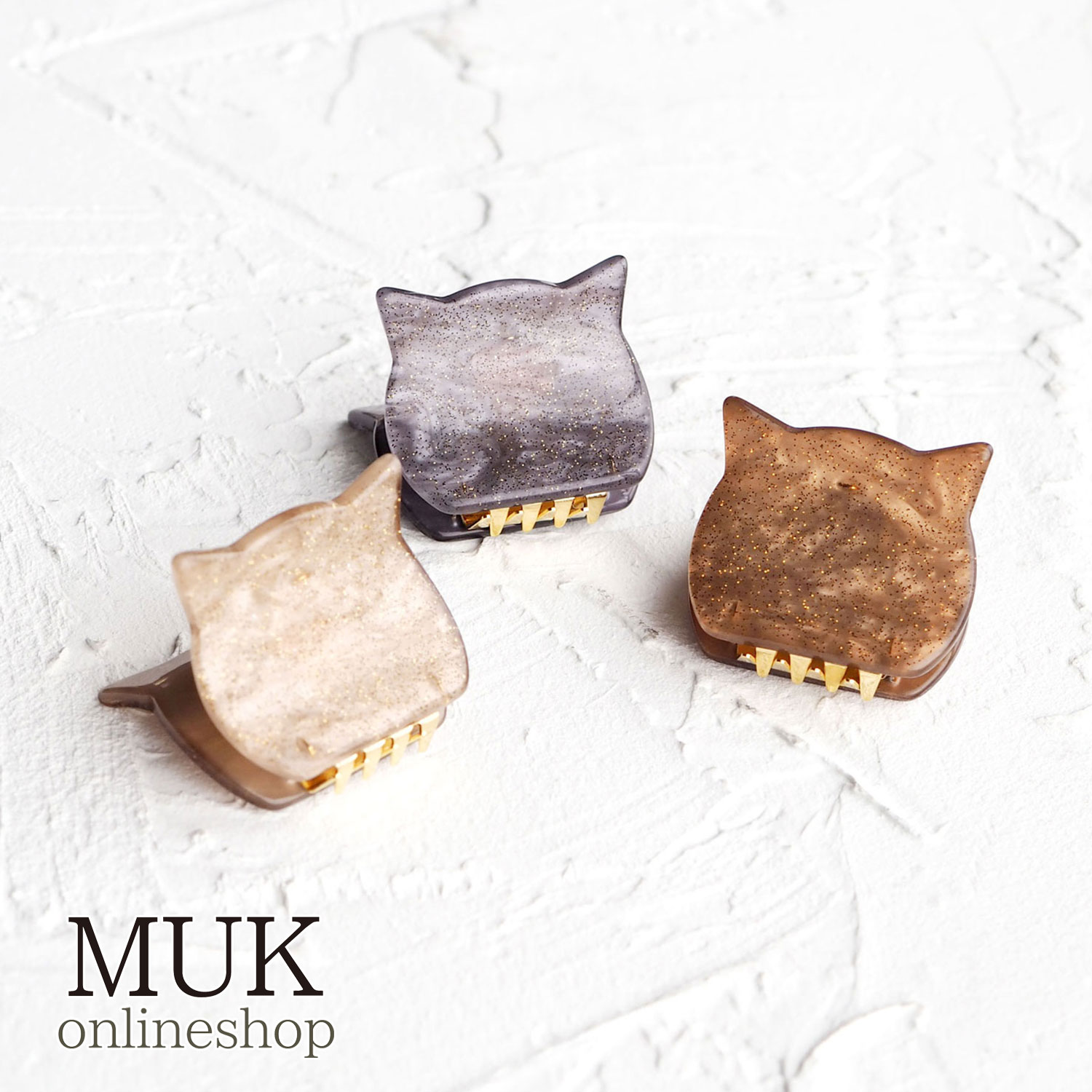 ヘアクリップ クリップ バンス ミニクリップ ミニバンス ねこ ネコ 猫 キャット ヘア muk プレゼント ギフト クリスマスプレゼント