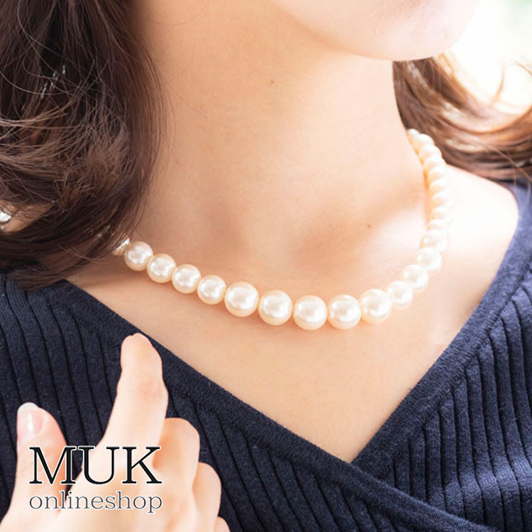 【最大15％OFFクーポン】ネックレス 【MUK voyalibre】 パール シンプル トップ ボリューム シーン フ..