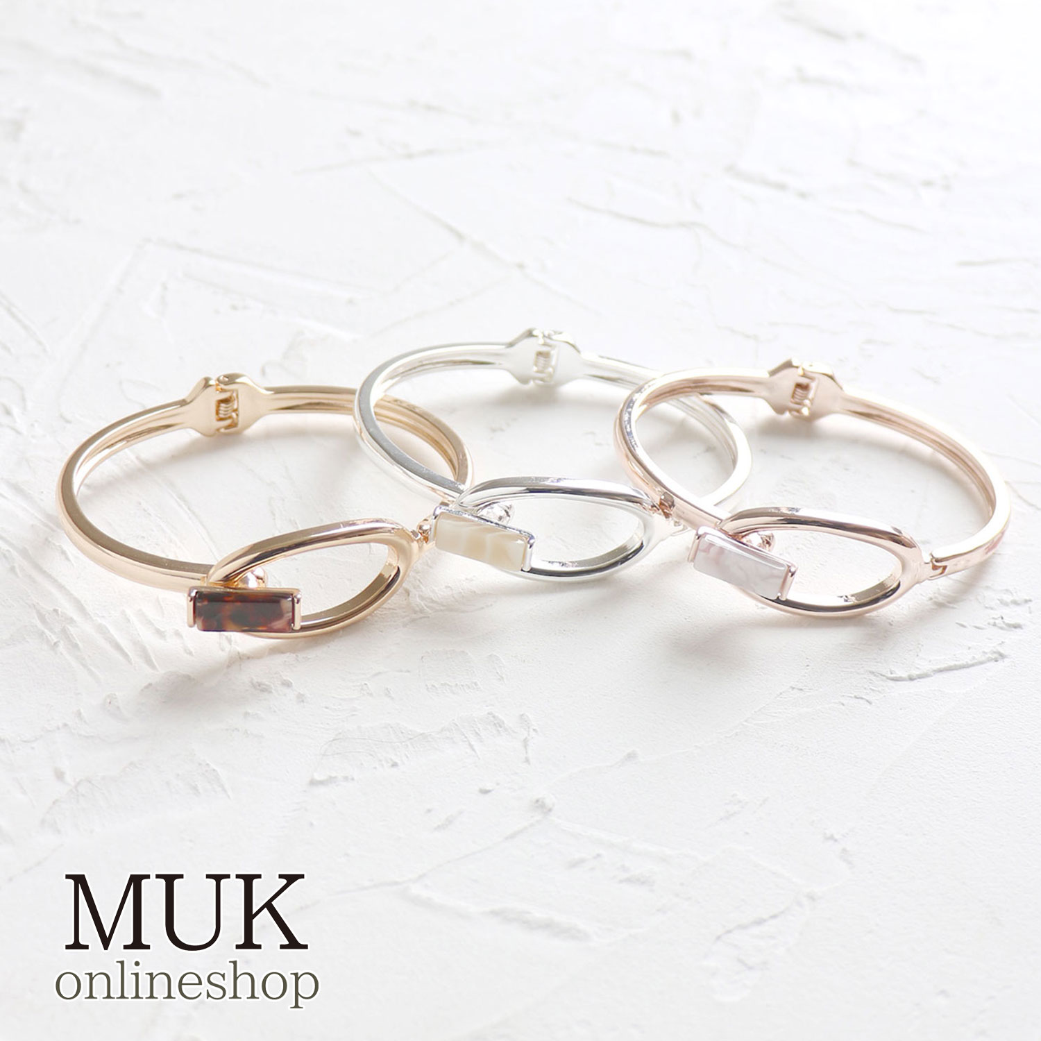 ブレスレット ブレス バングル クリックバングル メタル muk プレゼント ギフト クリスマスプレゼント