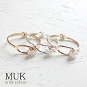 【限定★最大600円クーポン】 ブレスレット ブレス バングル クリックバングル メタル パール muk プレゼント ギフト