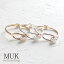 ブレスレット ブレス バングル クリックバングル メタル パール muk プレゼント ギフト クリスマスプレ..