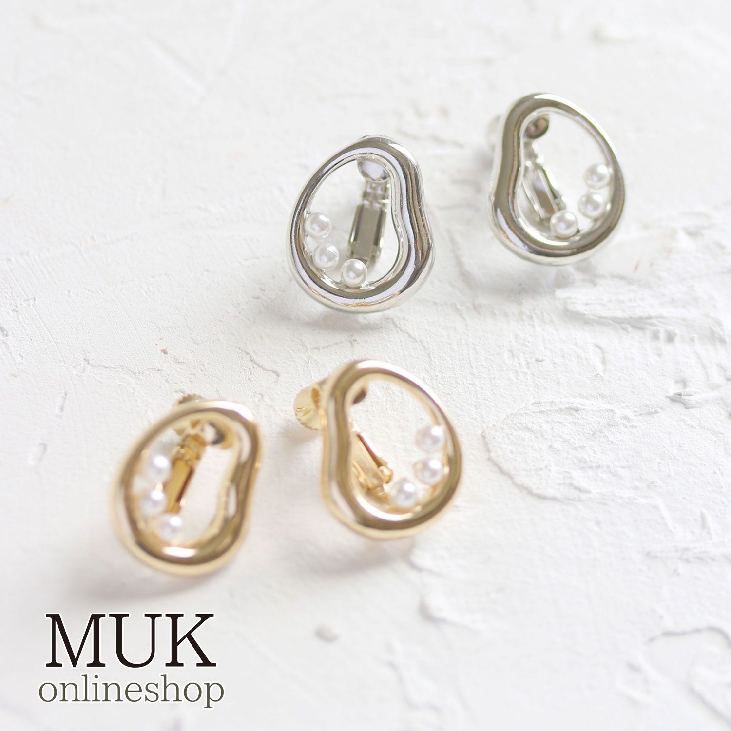 イヤリング パール メタル muk プレゼント ギフト クリスマスプレゼント