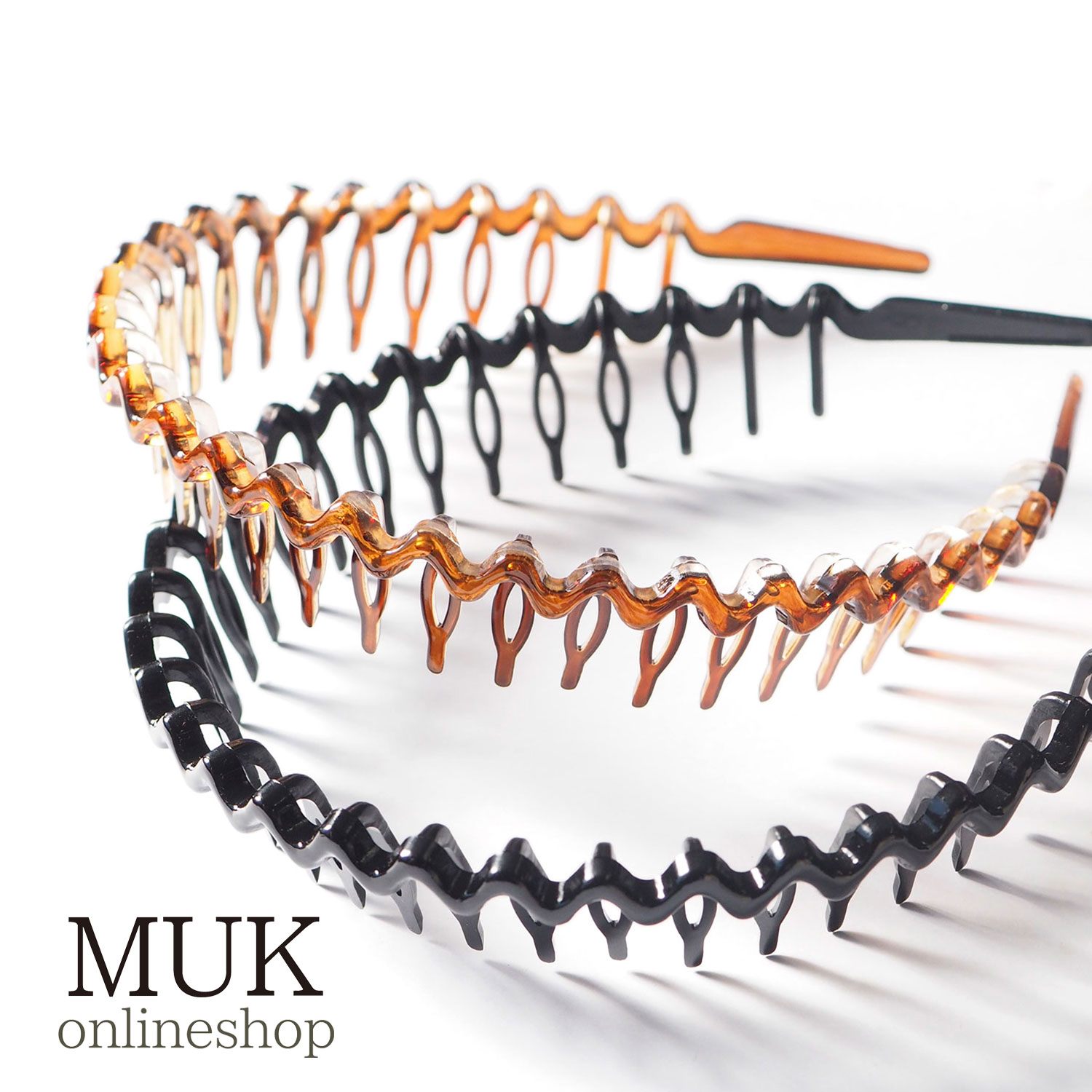 コーム カチューシャ ナミ ウエーブ カチューシャ ヘアアクセ さびない コームカチューシャ 男女兼用 金属不使用 水濡れ 汗 シンプル 黒 茶 ブラック ブラ...