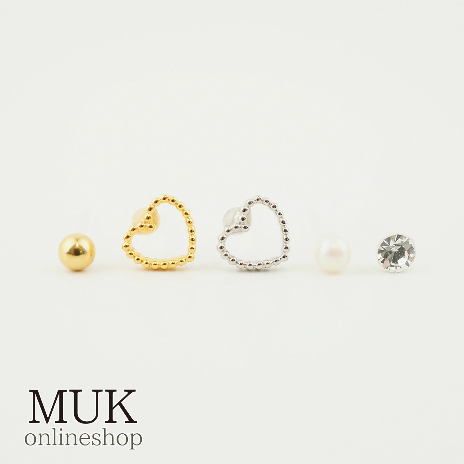 【お買い物マラソン限定★クーポン配布】ピアス 樹脂　金属アレルギー 樹脂ポスト 樹脂ピアス 樹脂セットピアス セットピアス セット シンプル ゴールド シルバー ハート heart シャカ玉 パール ストーン ハートフレームセット樹脂ポストピアス