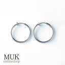 イヤリング フープ 金属アレルギー ステンレス パイプイヤリング 18mm シンプル メタル クリスマスプレゼント