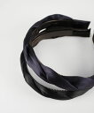 【限定★最大600円クーポン】 カチューシャ ヘアバンド ヘッドバンド ヘッドドレス サテン ネジリカチューシャ シンプル 無地 ネイビー ブラック 紺 黒