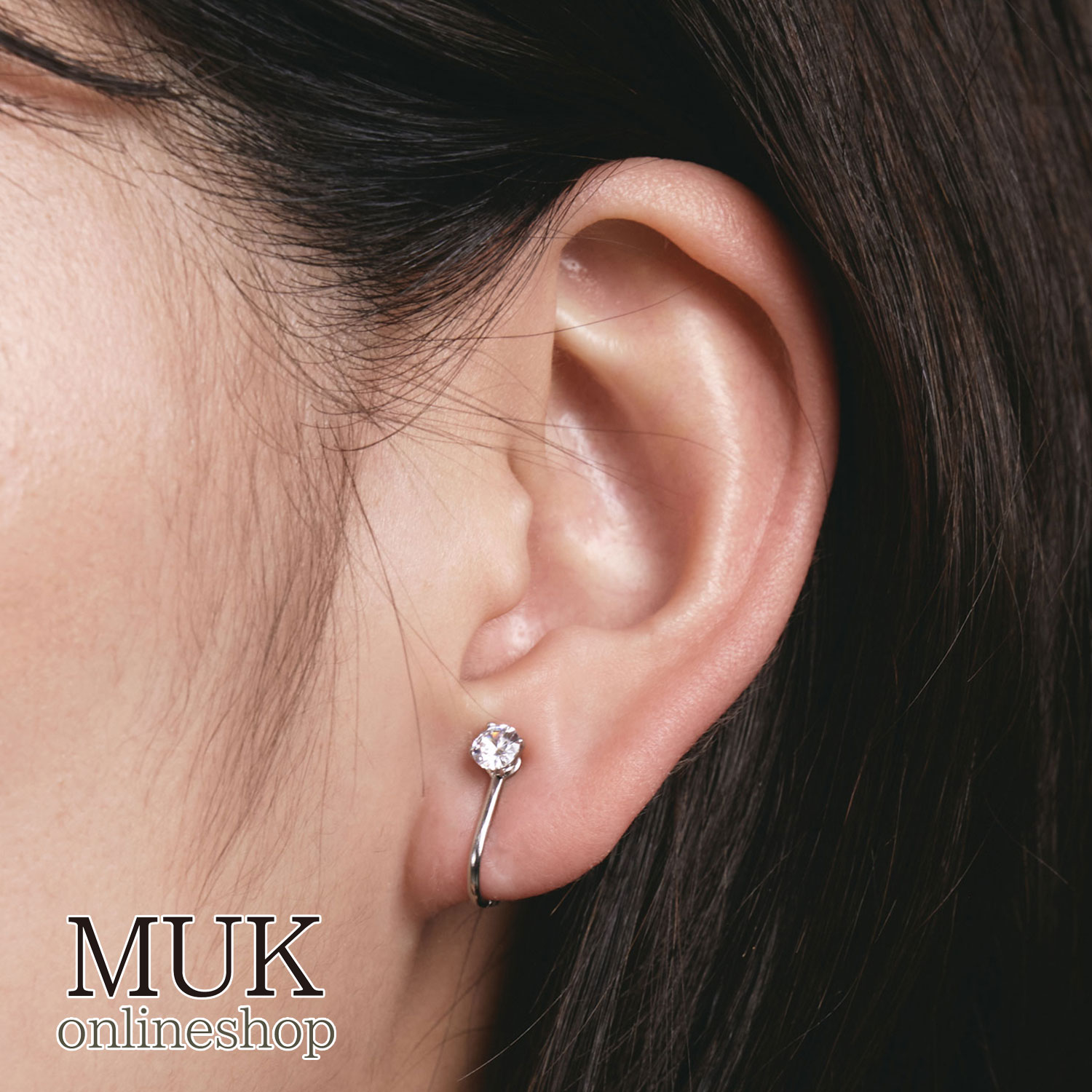 イヤリング ステンレス 金属アレルギー シンプル 一粒 ストーン ステンレスイヤリング シルバー クリスマスプレゼント
