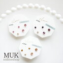 ピアス 樹脂 金属アレルギー 樹脂ポスト 樹脂ピアス セット 抗菌樹脂 ポストピアス 石 ストーン クリア ブルー グリーン ピンク パープル muk プレゼン...