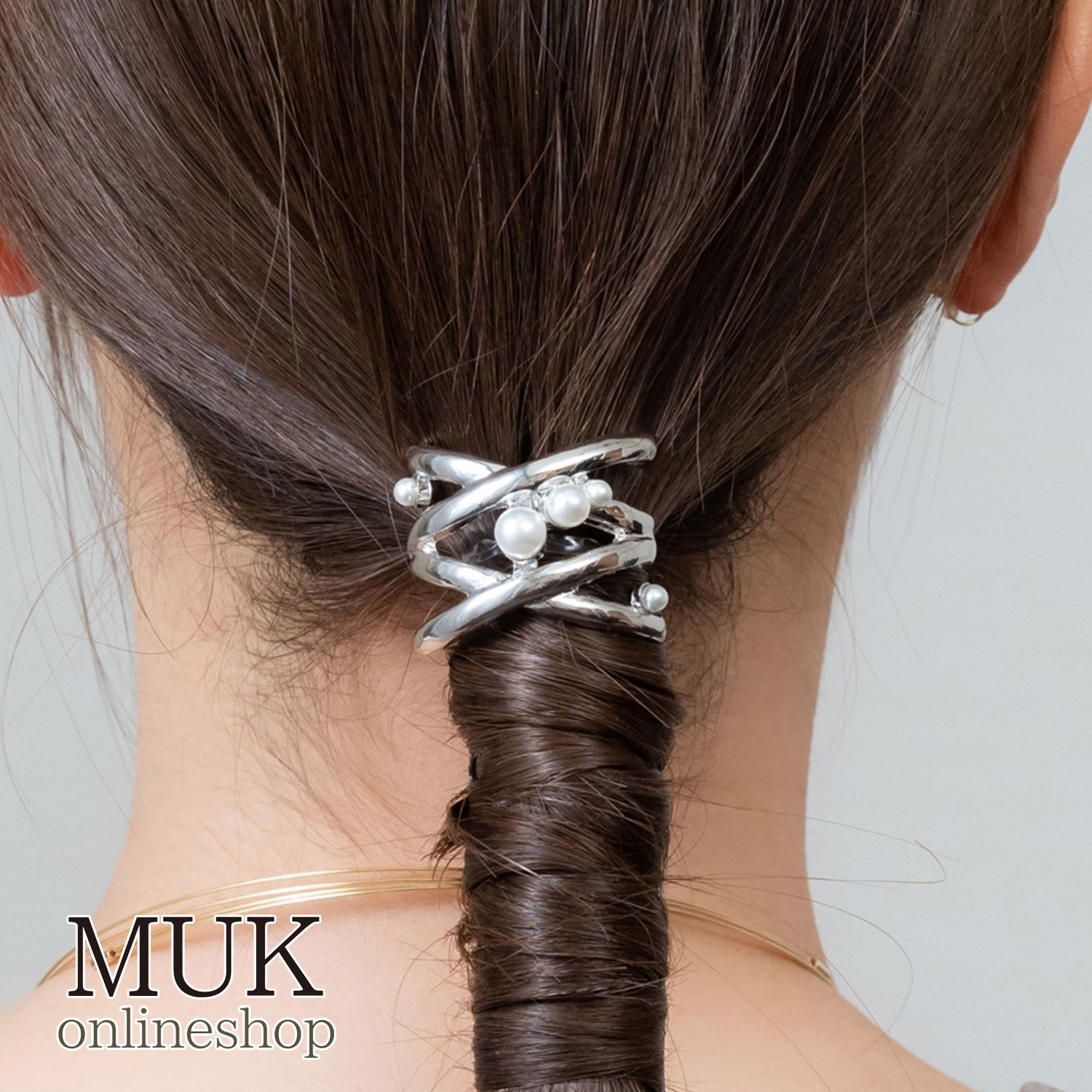 ポニーフック フックポニー ポニー メタル パール シンプル ゴールド シルバー muk プレゼント ギフト クリスマスプレゼント