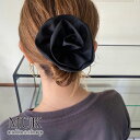 シュシュ ポニー サテン ばら バラ 薔薇 Rose ローズ シンプル レッド アイボリー ブラック 赤 白 黒 ローズシュシュ クリスマスプレゼント