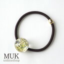 ヘアゴム ポニー ヘアポニー ドライフラワー クリア レジン 封入 花 フラワー クリスマスプレゼント