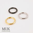 ステンレス イヤリング シンプル ゴールド シルバー ブラック 黒 メタル フープ ワンタッチ さびない つけっぱなし 両耳 フープワンタッチステンレスイヤリン...