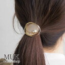 【限定★最大600円クーポン】 ヘアゴム ヘアポニー ポニー 飾り付きゴム ベージュ ピンク ブルー カラーオーバルラインポニー