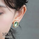 【限定★最大600円クーポン】 ピアス チタン チタンポスト チタンピアス 金属アレルギー カラー ジュエル ピンク グリーン イエロー ホワイト muk プレゼント ギフト