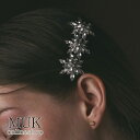 【限定★最大600円クーポン】 ヘアクリップ クリップ ガラス フラワー 花 ビジュー Grace シルバー muk プレゼント ギフト