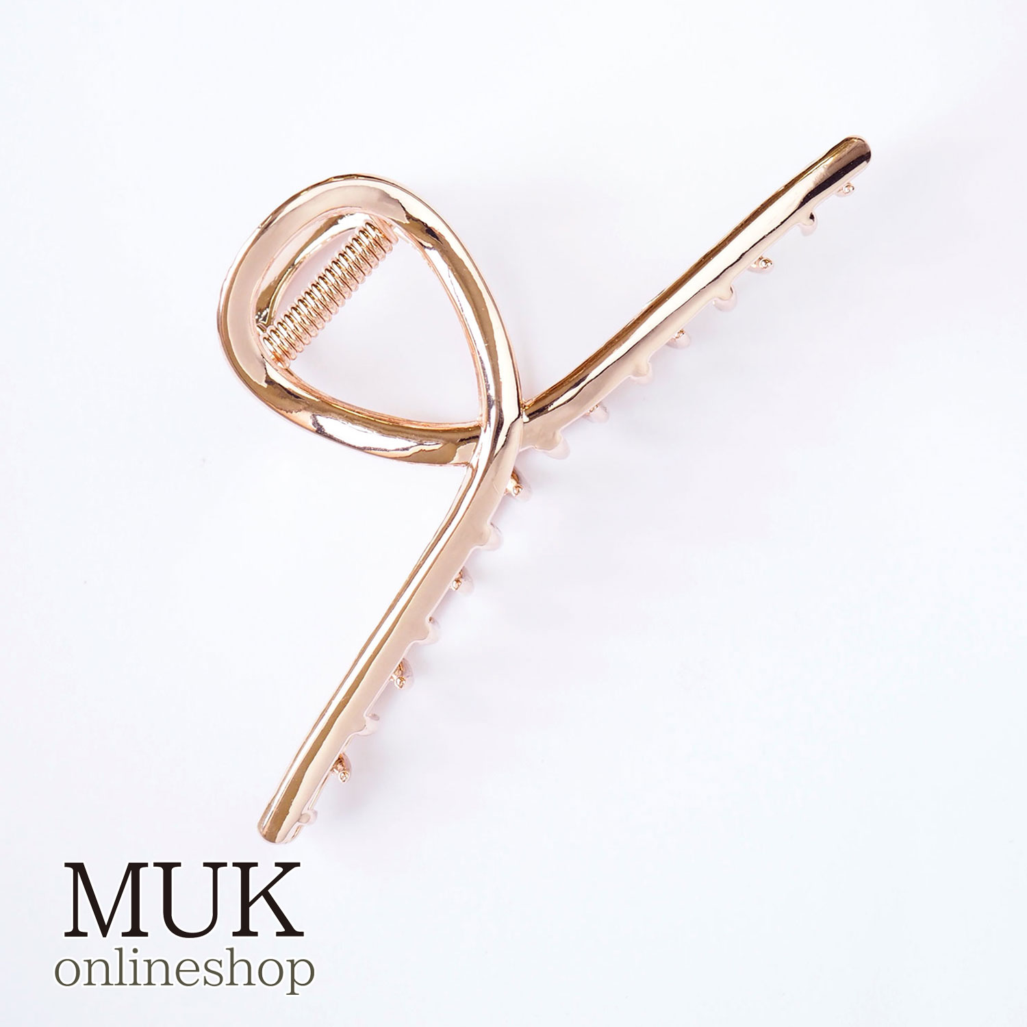 ヘアクリップ バンス クリップ バンスクリップ シンプル メタル くるりん ピンクゴールド まとめ髪 アップスタイル muk プレゼント ギフト クリスマスプレ...