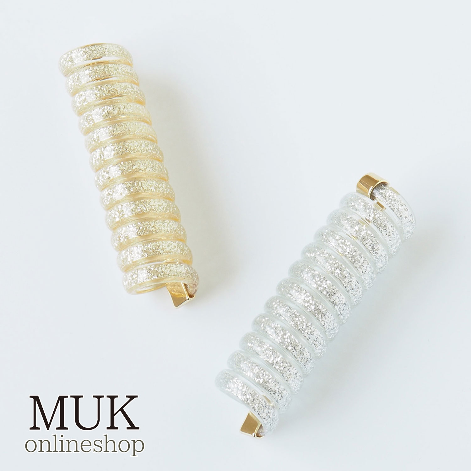 コイルポニー ワイヤーポニー ポニー クルクル くるくる グリッター ラメ きらきら ゴールド シルバー muk プレゼント ギフト クリスマスプレゼント