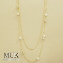 【GW期間限定★店内全品ポイントUP】ネックレス ロングネックレス ロング 長め ボール ストーン ステーション ロンデル 【MUK voyalibre】 シン...