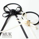 【限定★最大600円クーポン】 ヘアゴム ポニー ヘアポニー リボン りぼん Ribbon ローズリボンポニー 薔薇 バラ ばら ローズ Rose シンプル 黒...