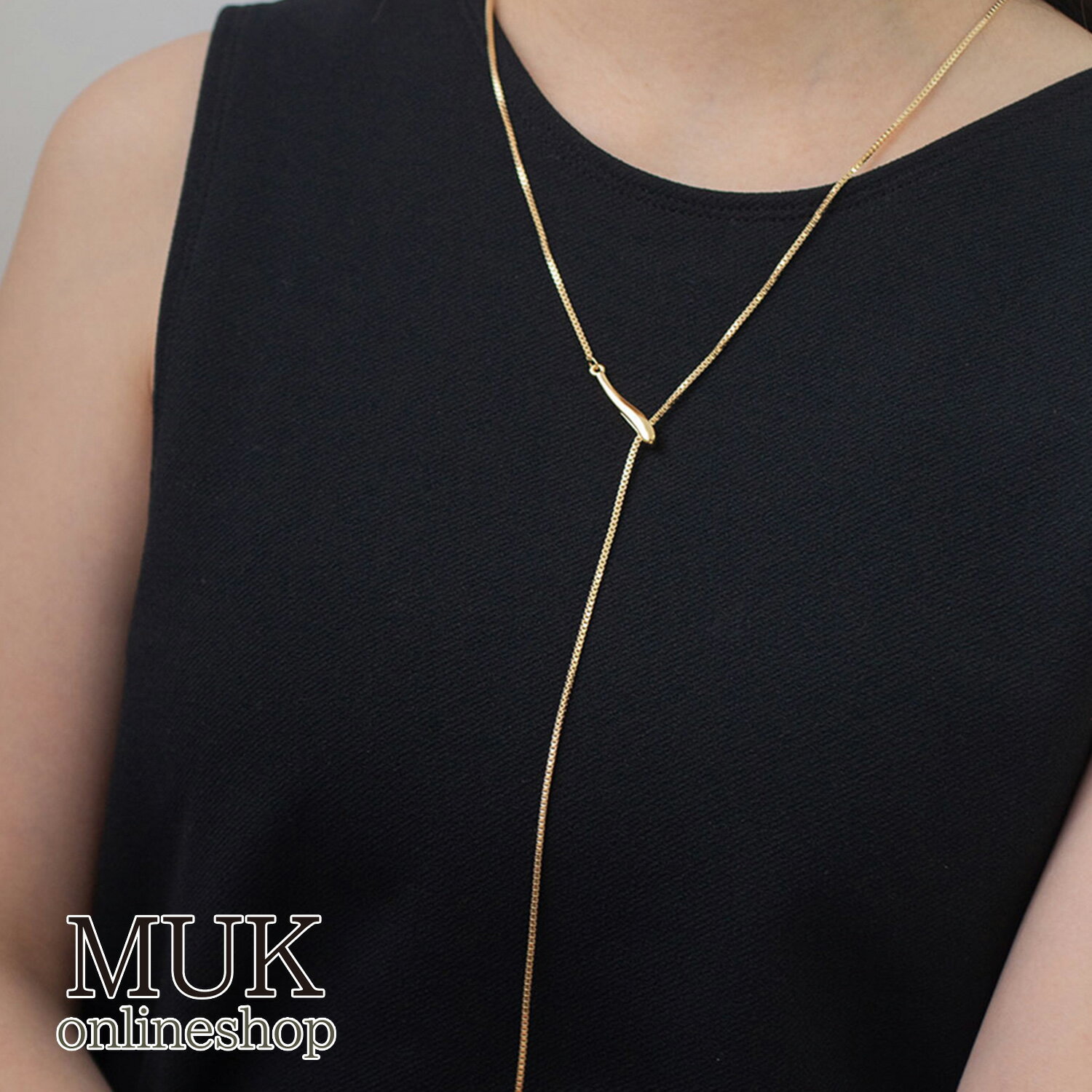 ネックレスロング長めY字ラリエット...