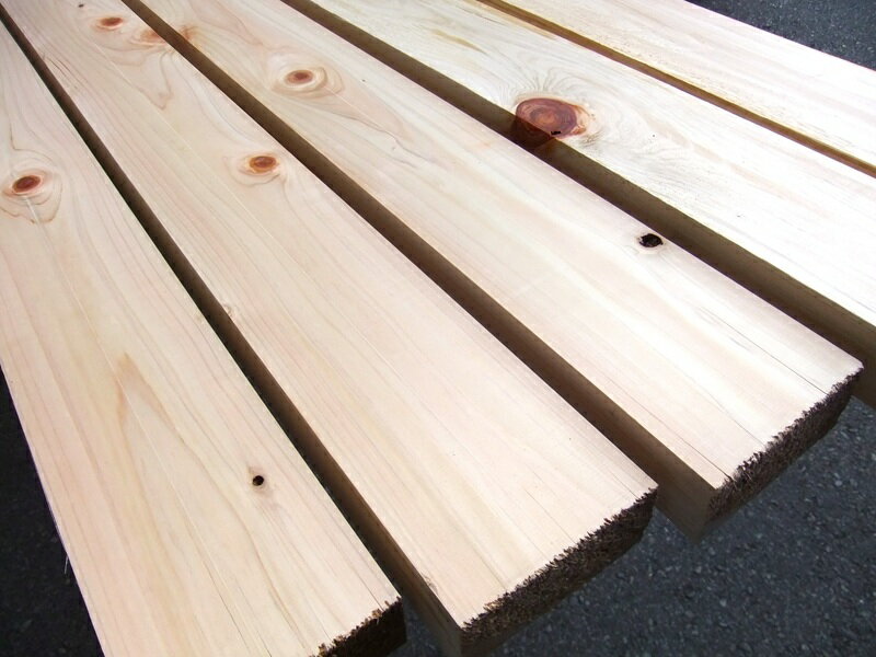 Rakuten - 国産桧　人工乾燥・モルダー仕上　節有　3000×105×45ミリ　2本入(20kg)【個人宅配送不可】