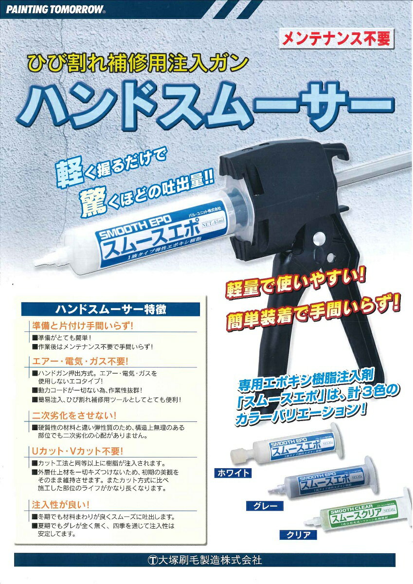 【送料無料】大塚刷毛ハンドスムーサーセット色：クリア 1