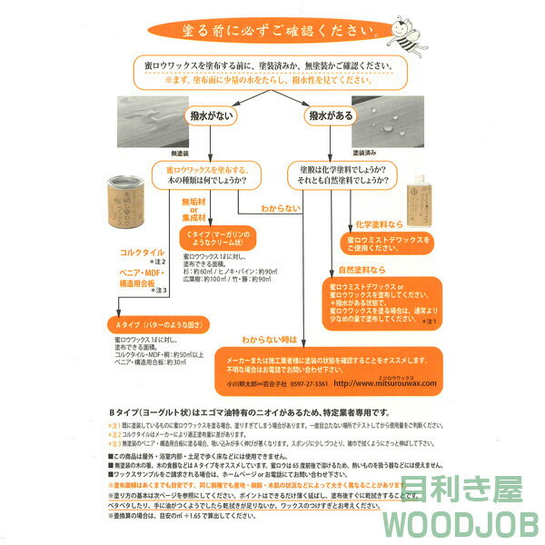 【おまけのスポンジ付き】未晒し蜜ロウワックス Aタイプ 1L