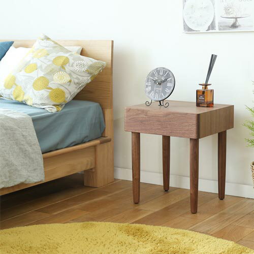 旭川家具 cosine コサイン ドロワーナイトテーブル 国産家具 無垢 サイドテーブル ウォールナット メー..