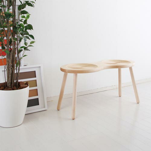 旭川家具 cosine コサイン ピーナッツスツール 国産家具 無垢 ベンチ メープル