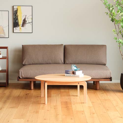 府中家具 DENTO 伝統工芸 LISCIO リッショ サークルローテーブル 国産家具 無垢 リビングテーブル レッドオーク ウォールナット チェリー